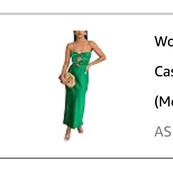 Amazon Strapless Green Midi Dress - Picture 3 of 3